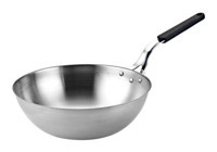 Altınbaşak 190B Plastik Saplı Çelik 28 cm Wok Tava Siyah