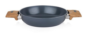 Schafer Fiesta Ahşap Saplı Seramik 22 cm Sahan Tava Siyah
