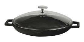 Lava Kapaklı Döküm 26 cm Kızartma Tava Siyah
