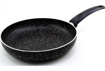 Göksan Mutfak Plastik Saplı Granit 26 cm Düz Tava Siyah