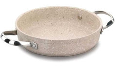 Korkmaz Granita A1271 Çelik Saplı Granit 20 cm Sahan Tava Bej
