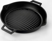 Lava Konik Döküm 30 cm Grill Tava Siyah