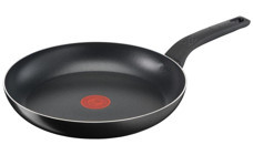 Tefal 1X Simplyclean Plastik Saplı Titanyum 32 cm Düz Tava Siyah