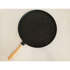 Meesle Ahşap Saplı Döküm 34 cm Grill Tava Siyah