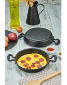Cooker Lüx Döküm 22 cm Sahan Tava Siyah