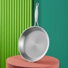 Karaca 3Ply Power Steel 316+ Çelik 30 cm Düz Tava Gri