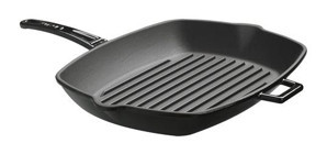 Lava Metal Saplı Döküm 26x32 cm Grill Tava Siyah