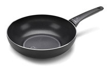 Moneta Recy 0005554328 Plastik Saplı Alüminyum 28 cm Wok Tava Siyah