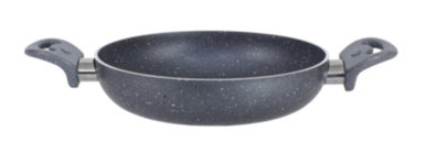 Hazarpazar Plastik Saplı Granit 24 cm Sahan Tava Gri