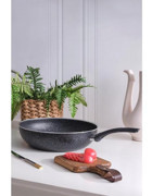 Znp Home Granit Saplı Alüminyum 30 cm Wok Tava Siyah