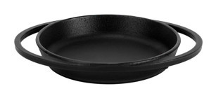 Lava Mini Döküm Kulplu 12 cm Düz Tava Siyah