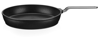 Cem Aura Metal Saplı Alüminyum 26 cm Düz Tava Siyah