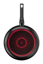 Tefal 1X SimplyClean Plastik Saplı Titanyum 20 cm Düz Tava Siyah
