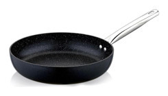 Evimsaray Zest Gusto Metal Saplı Granit 30 cm Düz Tava Siyah