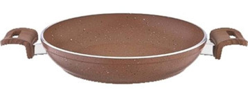 Kahramanlar No:22 Plastik Saplı Granit Döküm 22 cm Sahan Tava Kahverengi