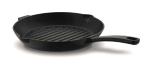 Korkmaz Castra A2847 Çelik Saplı Döküm 28 cm Grill Tava Siyah