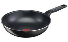 Tefal 2 XXL Force Plastik Saplı Alüminyum 28 cm Wok Tava Siyah
