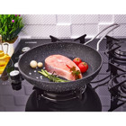 Polo Chef Galaxy Metal Saplı Alüminyum 28 cm Düz Tava Siyah