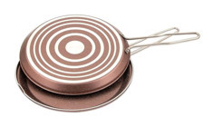 Papilla Asorti Metal Saplı Alüminyum 28 cm Balık Tava Bakır