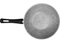 Karaca Grey Stone Plastik Saplı Alüminyum 28 cm Wok Tava Gri