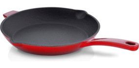 Korkmaz Casta Döküm Saplı Döküm 20 cm Grill Tava Kırmızı
