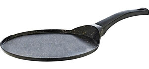 O.M.S 3299 Plastik Saplı Döküm 26 cm Krep Tava Siyah