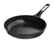 Berghoff Leo Phantom Plastik Saplı Alüminyum 24 cm Düz Tava Siyah