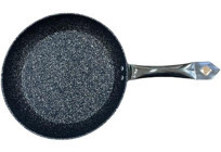 O.M.S 3207 Metal Saplı Alüminyum 30 cm Düz Tava Siyah