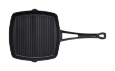 Lava Kare Döküm Saplı Döküm 26x26 cm Grill Tava Siyah