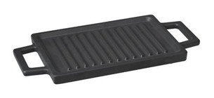 Lava Hot Plate Döküm Saplı Döküm 22 cm Grill Tava Siyah