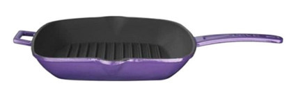Lava Kare Metal Saplı Döküm 26x26 cm Grill Tava Mor