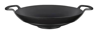 Lava Döküm 38 cm Düz Tava Siyah