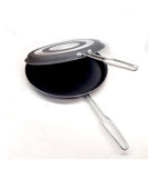 Qpazar Metal Saplı Alüminyum 32 cm Balık - Börek Tava Siyah