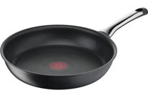 Tefal 6X Excellence Plastik Saplı Titanyum 20 cm Düz Tava Siyah