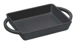 Lava Dikdörtgen Döküm 12x15 cm Grill Tava Siyah