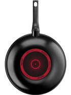 Tefal 1X SimplecLean Plastik Saplı Alüminyum 28 cm Wok Tava Siyah