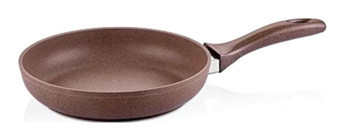 Saflon Plastik Saplı Alüminyum 26 cm Düz Tava Rose Gold