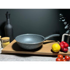 Bena Life Plastik Saplı Alüminyum 28 cm Wok Tava Gri