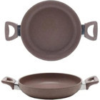 Saflon Safinox Plastik Saplı Alüminyum 24 cm Sahan Tava Rose Gold