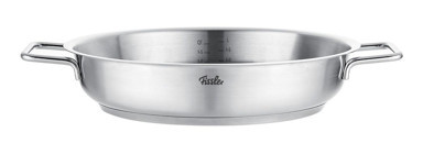 Fissler Pure Collection Çelik Kulplu Paslanmaz Çelik 28 cm Düz Tava Gri
