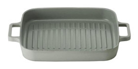 Neoflam Fika Dikdörtgen Döküm Saplı Alüminyum 28 cm Grill Tava Gri