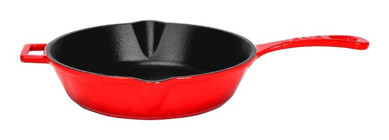 Lava Döküm Saplı 24 cm Kızartma Tava Kırmızı