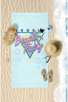 Vevienhome Beach Party Pamuklu Plaj Havlusu Mavi