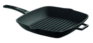 Lava Metal Saplı Döküm 26x26 cm Grill Tava Siyah