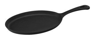 Lava Fajita Döküm 17x23 cm Düz Tava Siyah
