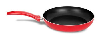 Papilla Redio Maxi Plastik Saplı Alüminyum 26 cm Düz Tava Kırmızı
