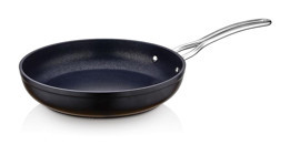 Saflon Metal Saplı Alüminyum 22 cm Düz Tava Siyah