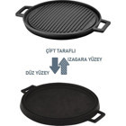 Lava Griddle Döküm 28 cm Grill Tava Gri