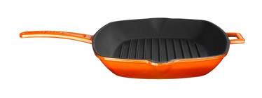 Lava Dikdörtgen Döküm 26x32 cm Grill Tava Turuncu