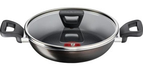 Tefal 2X XL C38470 Plastik Saplı Alüminyum 24 cm Sahan Tava Siyah